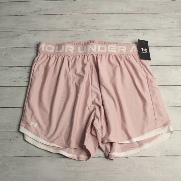 Under Armour Women's Athletic Shorts Plus Size 1X Pink Loose Fit Play Up - Picture 1 of 6